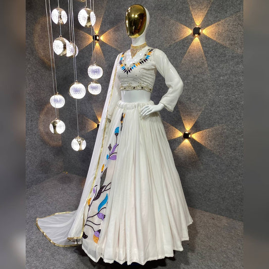 Handcrafted Embroidered Lehenga Set